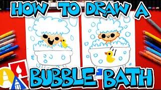 How To Draw A Kid Taking A Bubble Bath