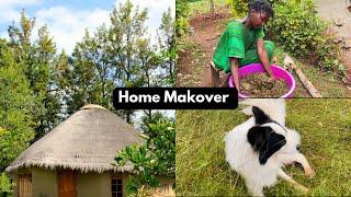 Rennovating our Countryside Outdoor Kitchen | Thatching process