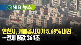 [NIB 뉴스] 인천시, 개별공시지가 5.69% 내려…전체 땅값 361조