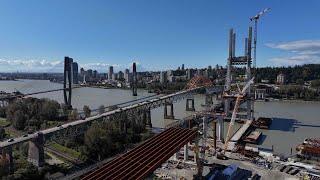 Pattullo Bridge Construction - Starting 4th Cable Set