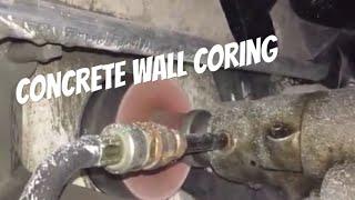 Conrete Wall Coring On The Vertical