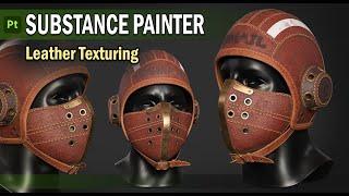 How to texture leather mask in Substance Painter | Leather Material