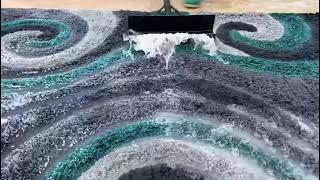 Scraping dirty water of rugs/carpet