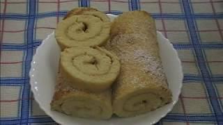 Бисквитный рулет со сгущенкой. Как  быстро приготовить бисквитный рулет.
