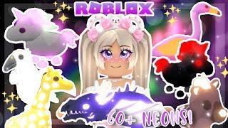 Making 60+ NEON Pets! | ROBLOX Adopt Me