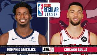 Memphis Grizzlies Vs Chicago Bulls | NBA Live Play-By-Play Scoreboard 2024