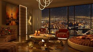 4K Jazz Music for Relax and Study | Spend The Night In An Exclusive Luxury Paris Apartment