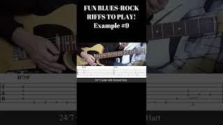 FUN BLUES-ROCK RIFFS TO PLAY! Example #9 #shortsfeed #shortsvideo  #bluescommunity #bluesguitar