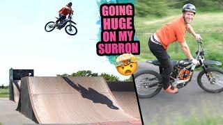 GOING HUGE ON MY SURRON ELECTRIC DIRT BIKE!