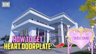  HOW TO GET HEART DOORPLATE BGMI HOME | BGMI HOME DOORPLATES TRICK