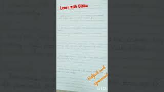 Subject verb agreement|Note|learn with Bibhu