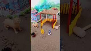 diy tractor science projects  how to make cow shed farming #tractor #miniature #cow