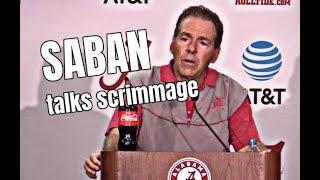 Nick Saban talks second scrimmage and rants on players leaving early for the NFL Draft