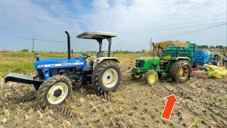 फिर फस गया ये तो New Holland 3630 4wd से खींचकर निकाला John Deere 5050D को Eicher 485 Stopped