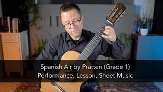 Spanish Air by Pratten and Lesson for Classical Guitar