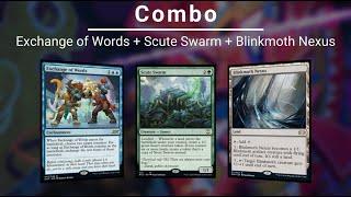 EDH COMBO: Exchange of Words | Scute Swarm | Blinkmoth Nexus