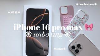  2025 Unboxing iPhone 16 Pro Max Aesthetic unboxing & accessories  Desert Titanium + Camera Test!