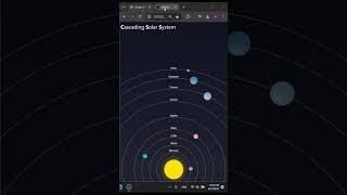 Animated HTML Solar System #webleb #coding #webdesign #webcoding