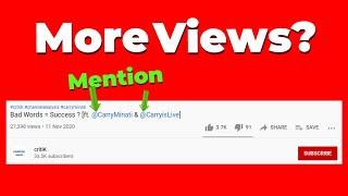 How to TAG/Mention Big Youtubers on Youtube | Trick to Get MORE VIEWS?