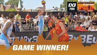 Timofeyenko eliminates Spain with a corner two in overtime! - FIBA 3x3 Europe Cup 2017