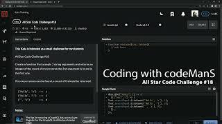 Codewars 8 kyu All Star Code Challenge #18 Javascript