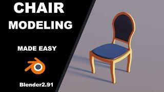 modeling a chair in blender 2.91