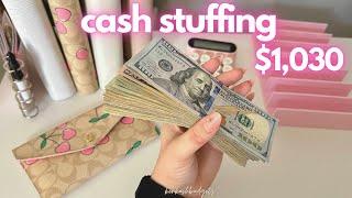 Cash Stuffing | $1,030 | September 2024 | Week 1 | Cash Envelopes + Sinking Funds