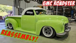 Reassembling our kustom 1949 GMC Roadster Pickup after paint!