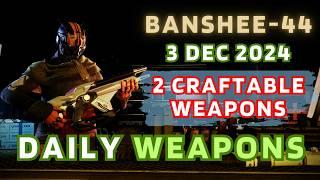 2 CRAFTABLES. GOD ROLLS??? check out - Banshee-44 Destiny 2 Gunsmith Official Weapon Inventory