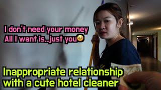 Love story with a cute Thai hotel cleaner, She refused getting huge tips from me