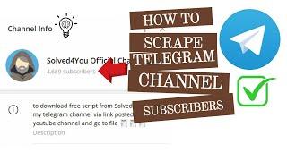 How to Scrape Telegram Channel Subscribers