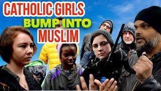 Catholic Girls bump into Muslim! Hashim Vs Catholic Girls | Speakers Corner | Hyde Park