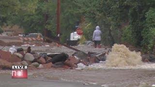 7NEWS reporter Mary Conway gives tour of Boulder damage near elementary school