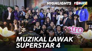 Sidang Media Muzikal Lawak Superstar 4, Barisan Peserta, Juri Tetap & Hos • Highlights