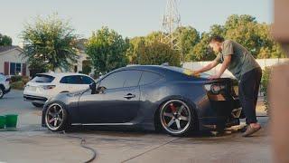 prepping the BRZ for wrap