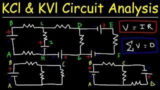 Kirchhoff's Law, Junction & Loop Rule, Ohm's Law - KCl & KVl Circuit Analysis - Physics