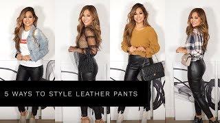 5 WAYS TO STYLE LEATHER PANTS | Lina Noory