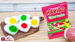 Satisfying Miniature Haribo Egg Gummy Candy Recipe | ASMR Cooking Mini Food