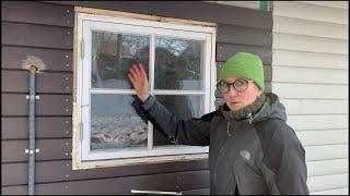 TØR DET SELV - sætter vindue i Tiny House