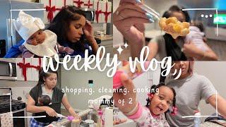 Weekly Vlog: Mommy of 2  Shopping | Cleaning ￼| Cooking | Morning Routine | ETC