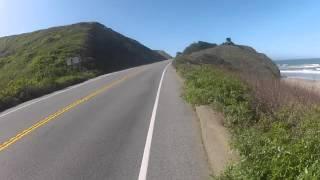 Shadow Cyclist: Pacific Coast, Route 1 South, San Gregorio to Pescadero, California