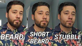 Beard vs Short Beard vs Stubble