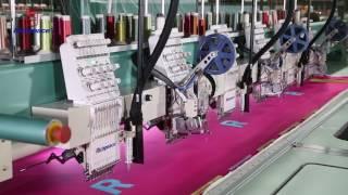 Richpeace 6 heads Embroidery Machine with 3 Laser Cutting Device