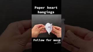 Paper heart hangings | DIY heart decoration ideas for Valentines day #shorts