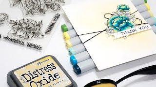 Copic Coloring Flower Tutorial with Mindy Baxter