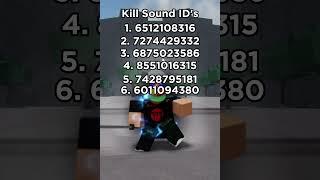 Kill Sound Ids In TSB #thestrongestbattlegrounds #roblox #tsb