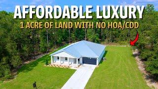 We Toured A BRAND NEW Florida Home With 1 ACRE OF LAND - NO HOA/CDD!