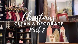 CHRISTMAS CLEAN & DECORATE THE LIVING ROOM | PINK AND RED CHRISTMAS | BOB & BRAD HEATING PAD | SMTV