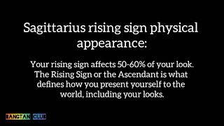 Sagittarius rising sign physical appearance.