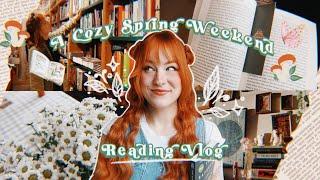 cozy weekend reading vlog   bookshopping day out, anticipated reads & sunshine (finally)